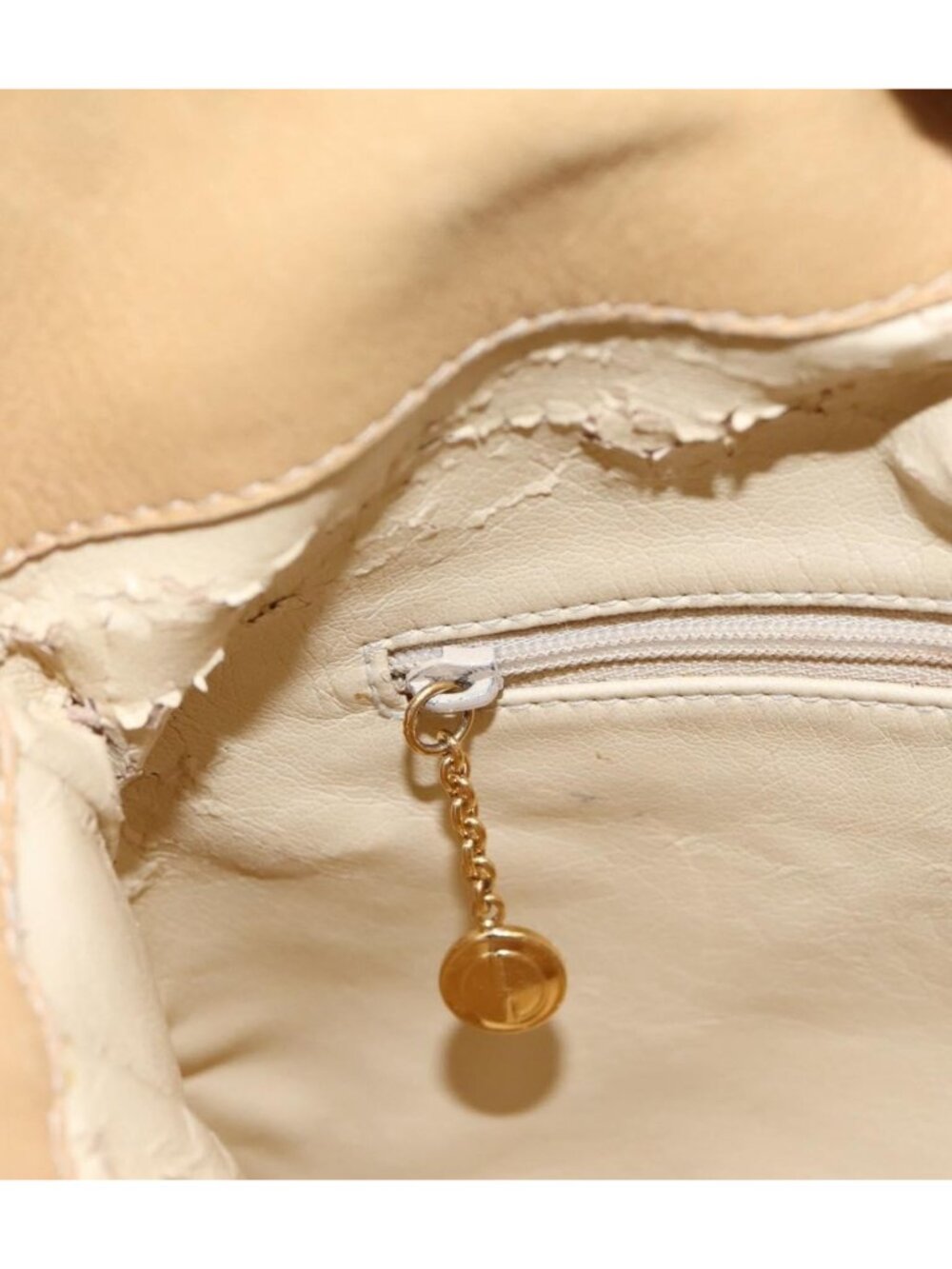 GUCCI Bamboo Shoulder Bag Suede 2way Beige Gold 001 1014 1638 0 - Picture 15 of 16